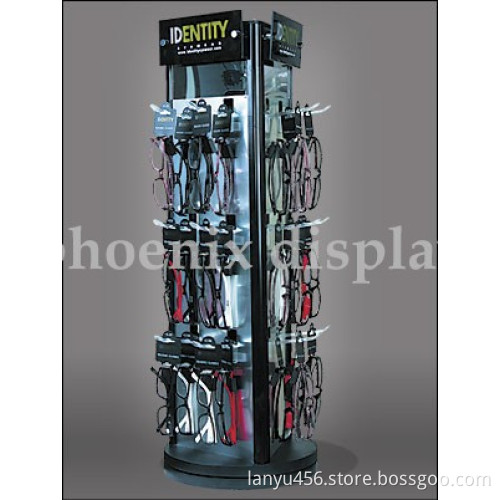 roating eyeglass display rack/acrylic sunglasses display shelf